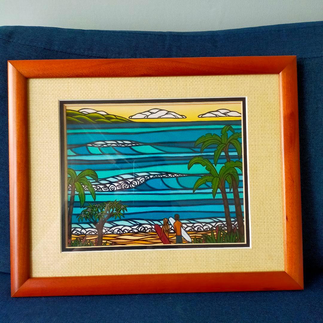 Heather Brown アートプリント直筆サイン入り　コアウッドフレーム付き