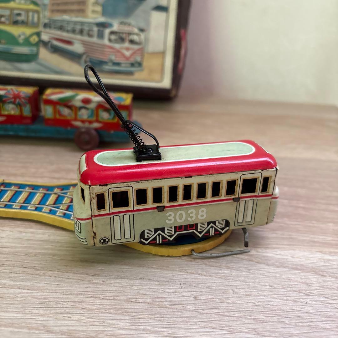 ブリキ　ロータリー電車　蒸気機関車　2点　昭和レトロ　アンティーク 日本製