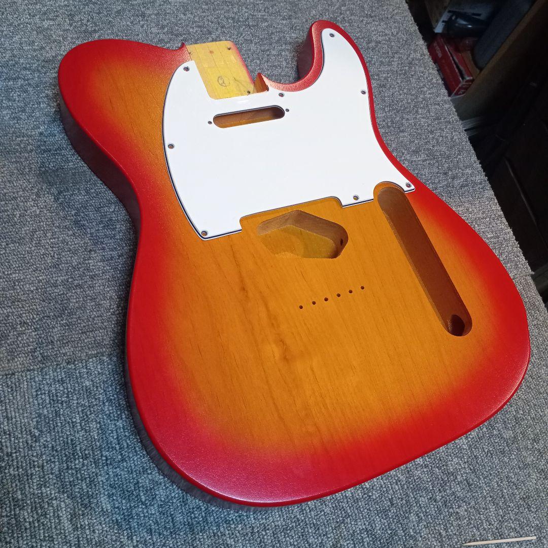 テレキャスボディ チェリーサンバースト フルラッカー塗装 2.07kg