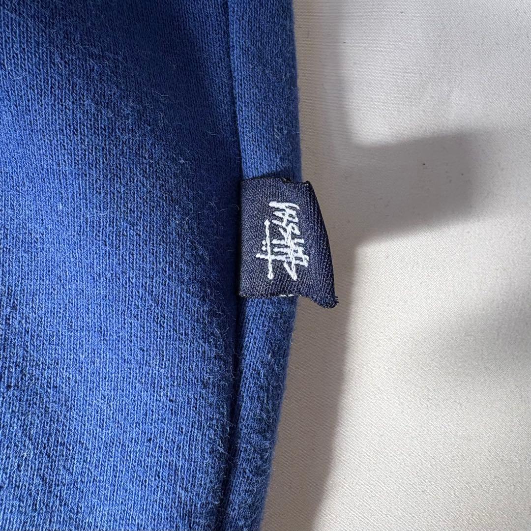 OLD STUSSY USA製 ステューシー ブルー ロゴ パーカー XL