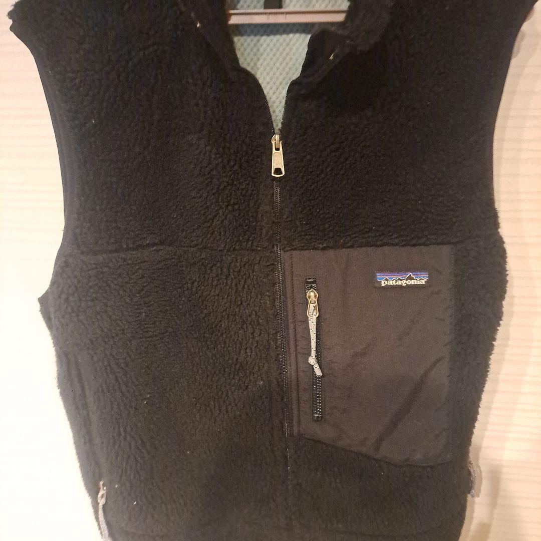 patagonia フリースベスト M 黒