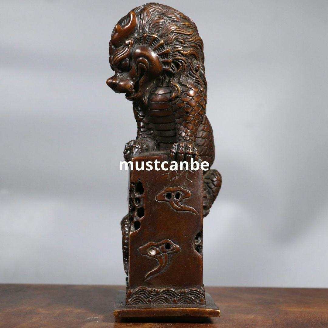 銅器 碧水獣香薫炉 香道具 書房 茶台客間 鎮宅辟邪 開運風水 招財 置物工芸品