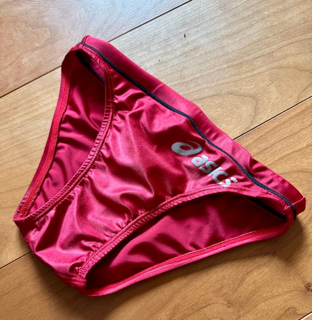 【美品】asics 初期スプラッシャーS レッド Sサイズ 改造 ハイレグ