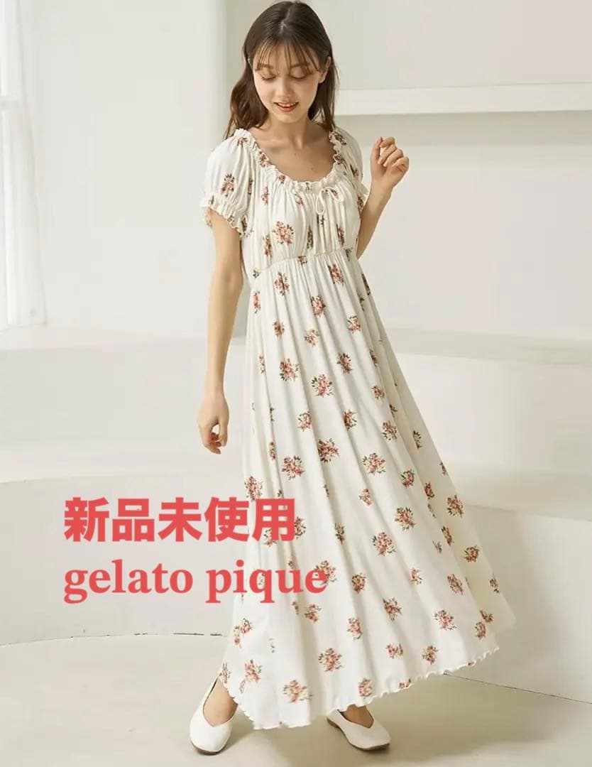 【完売品】gelato pique 花柄カップインワンピース ルームウェア