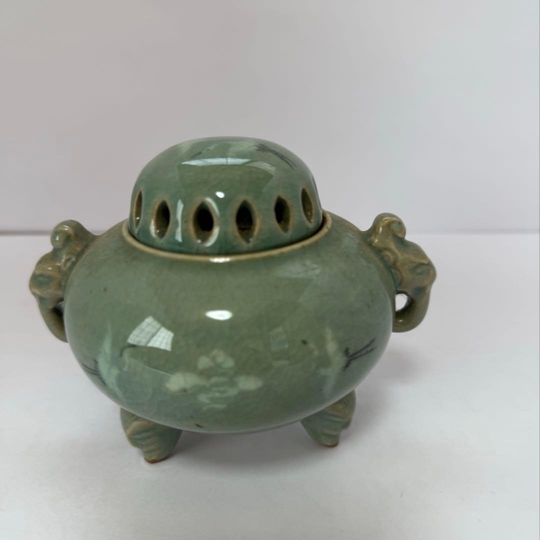 高麗　青磁　在銘　香炉　送料込み