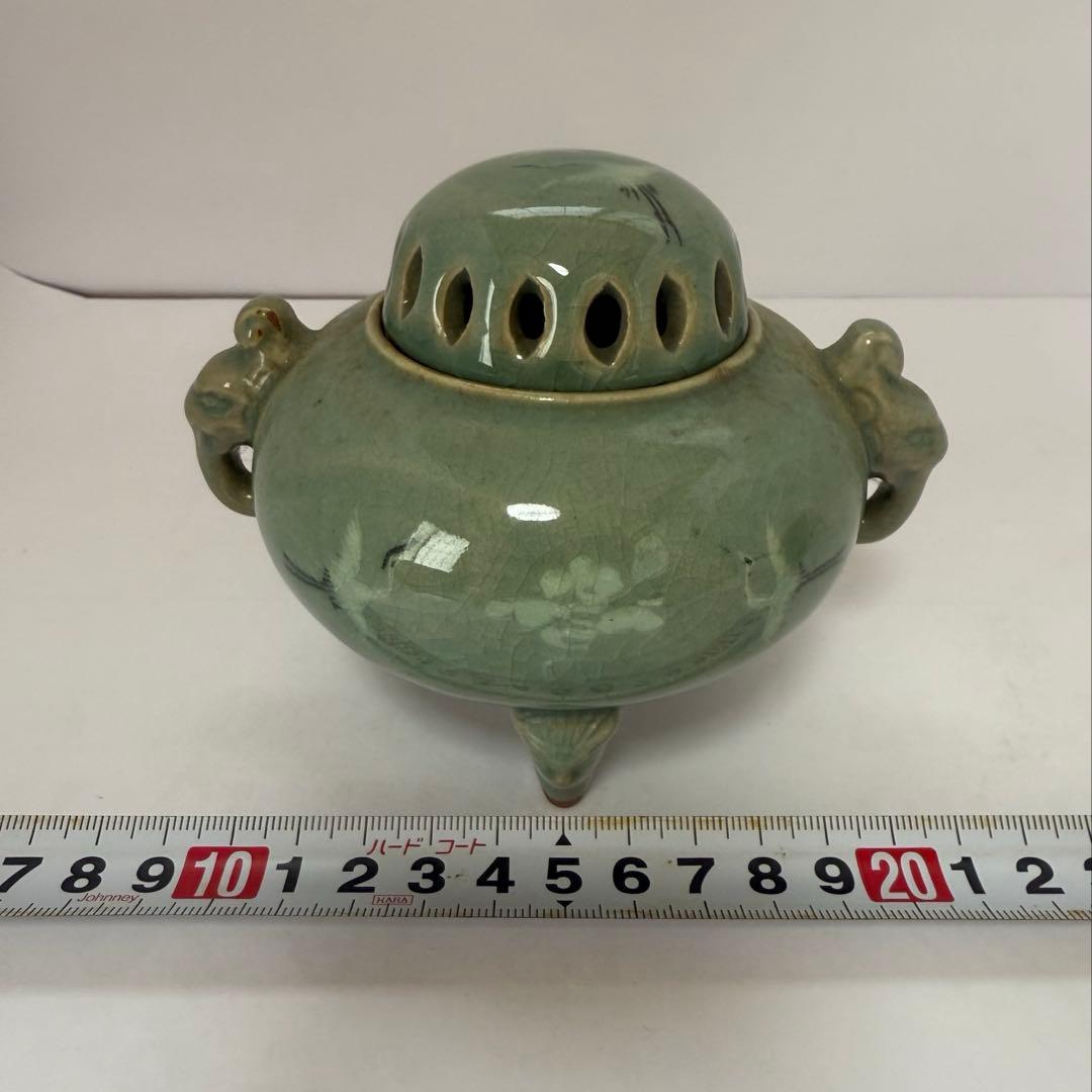 高麗　青磁　在銘　香炉　送料込み