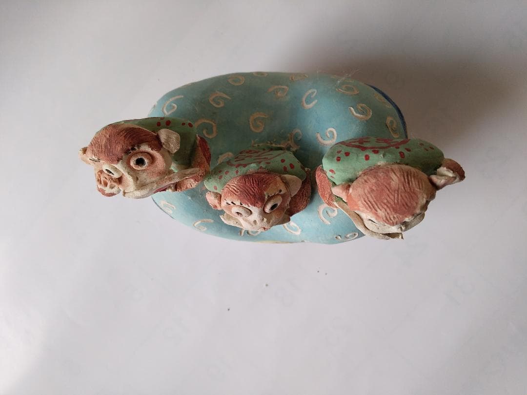 「 干支置物 申 申年 」 猿 さる 陶芸作家 前田晶子 作です。