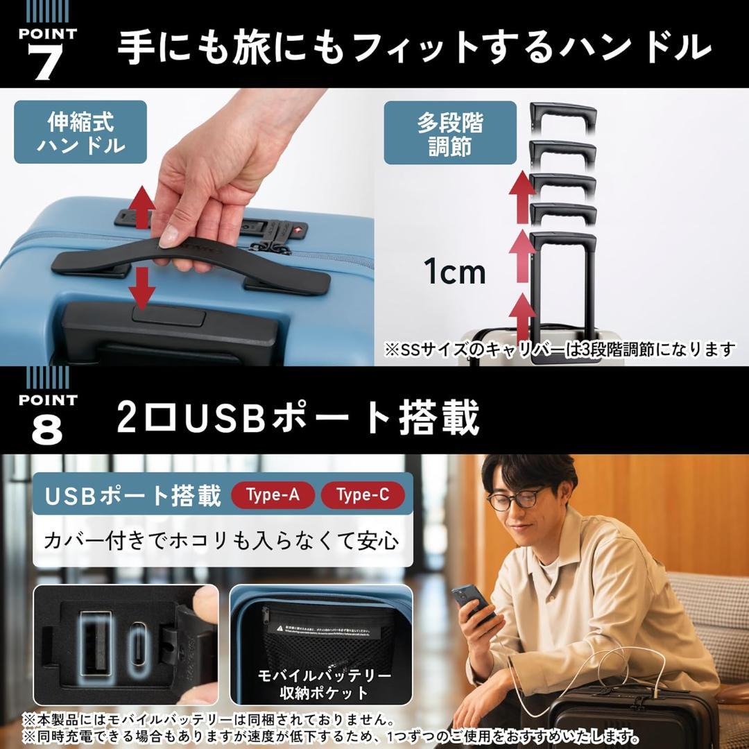 MAIMO Lサイズ キャリーケース ブルー