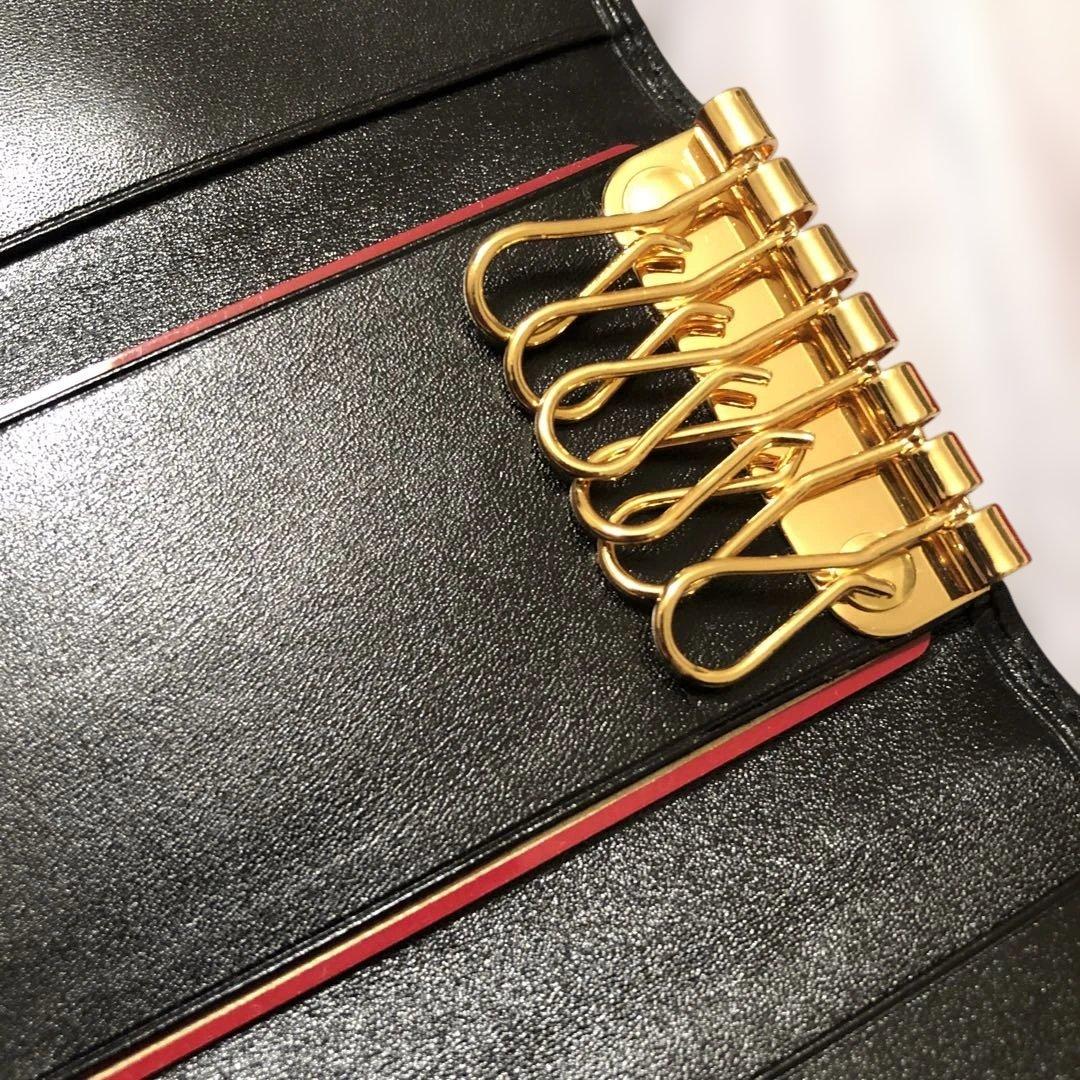 カルティエ 6連キーケース ブラック メンズ ゴールド金具 新品未使用