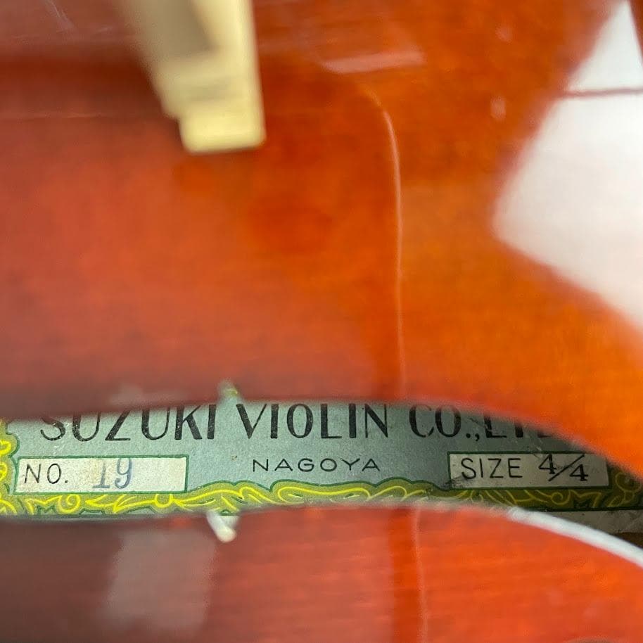 極美・虎杢●鈴木バイオリン●青ラベル 上位モデルNo.19 4/4 1960年代