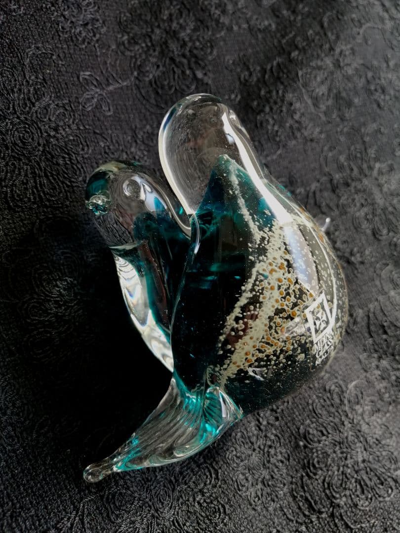 MALIA MALCO作 1999年製　小鳥　作家物ガラス工芸 MALTA製