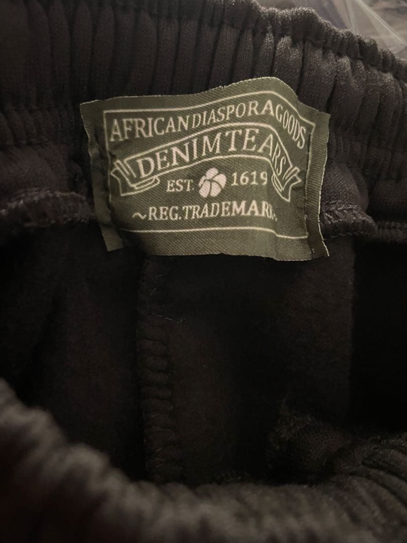 DENIM TEARS ブラックフラワープリントセット S