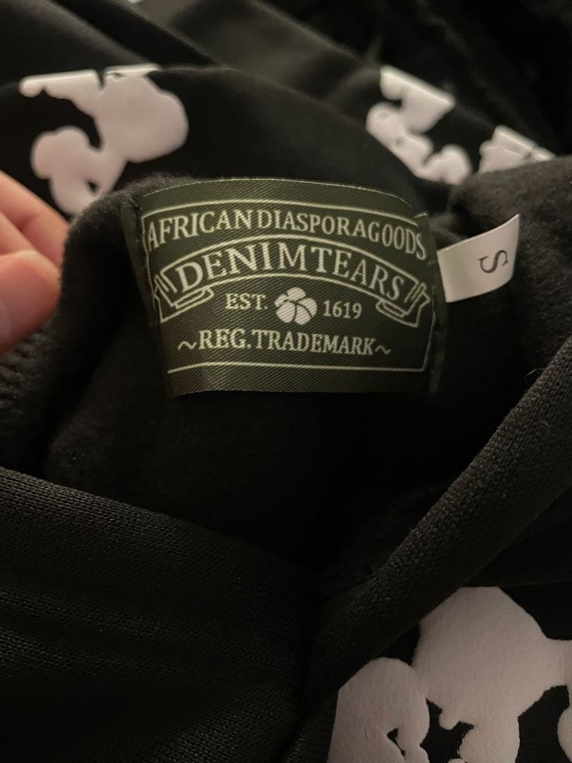 DENIM TEARS ブラックフラワープリントセット S