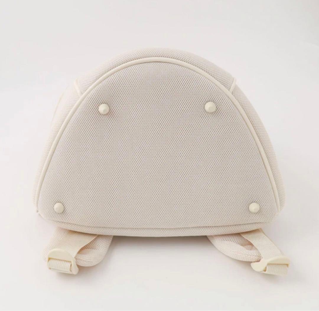 ホワイト メッシュ リュック型キャリーバッグmonchéri Mサイズ
