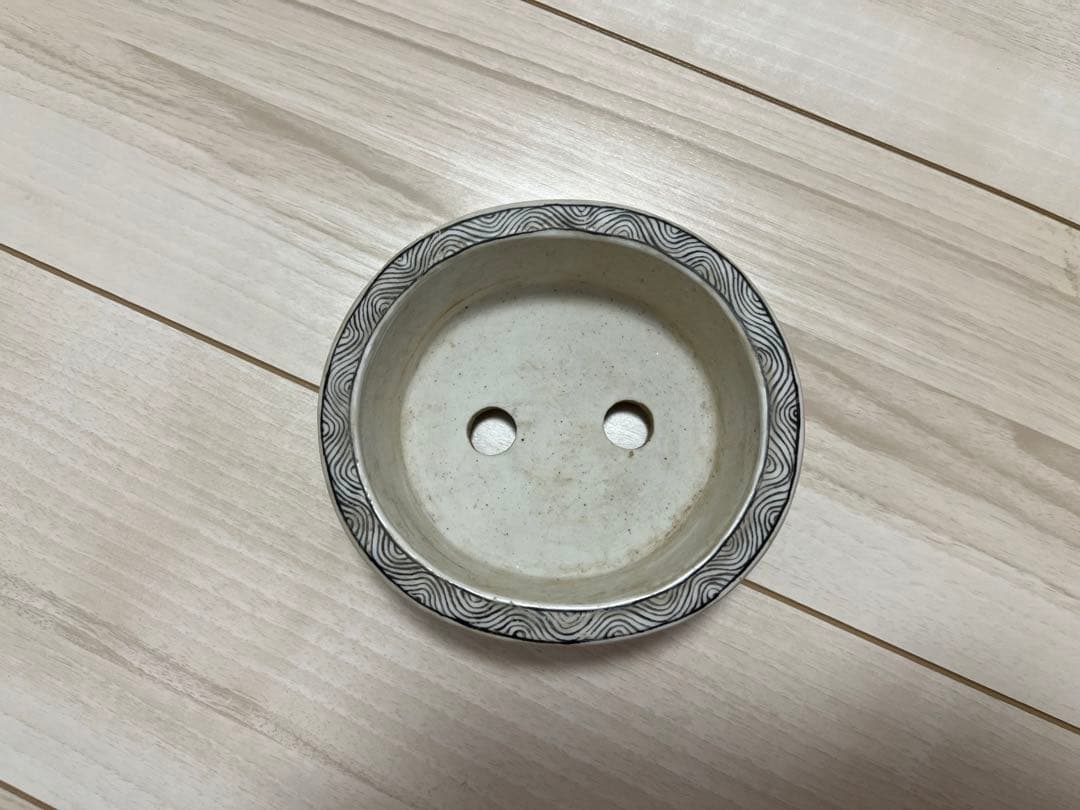 盆栽鉢　絵鉢　染付鉢　ミニ鉢　勝山落款