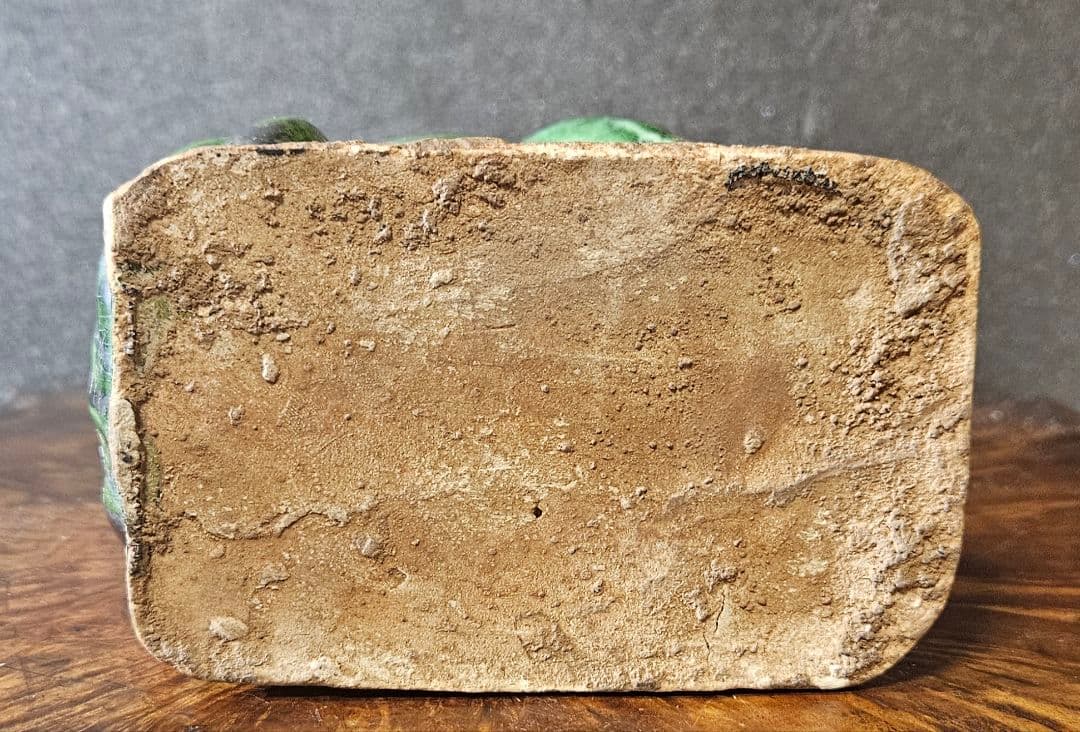 時代古作品❗】希少品❗】古代中国　漢～遼時代頃　緑釉　蛙形俑　よう　発掘品　置物