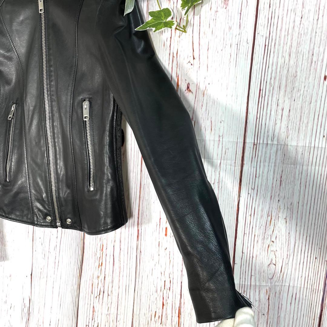 【人気】ディーゼル　レザージャケット　シングルライダースジャケット　羊革黒 本革