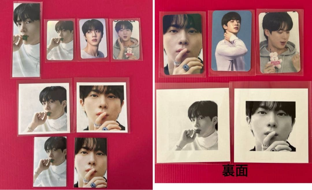 BTS JIN ロングステッカー・フォトカード・ましかくフォト・ステッカー