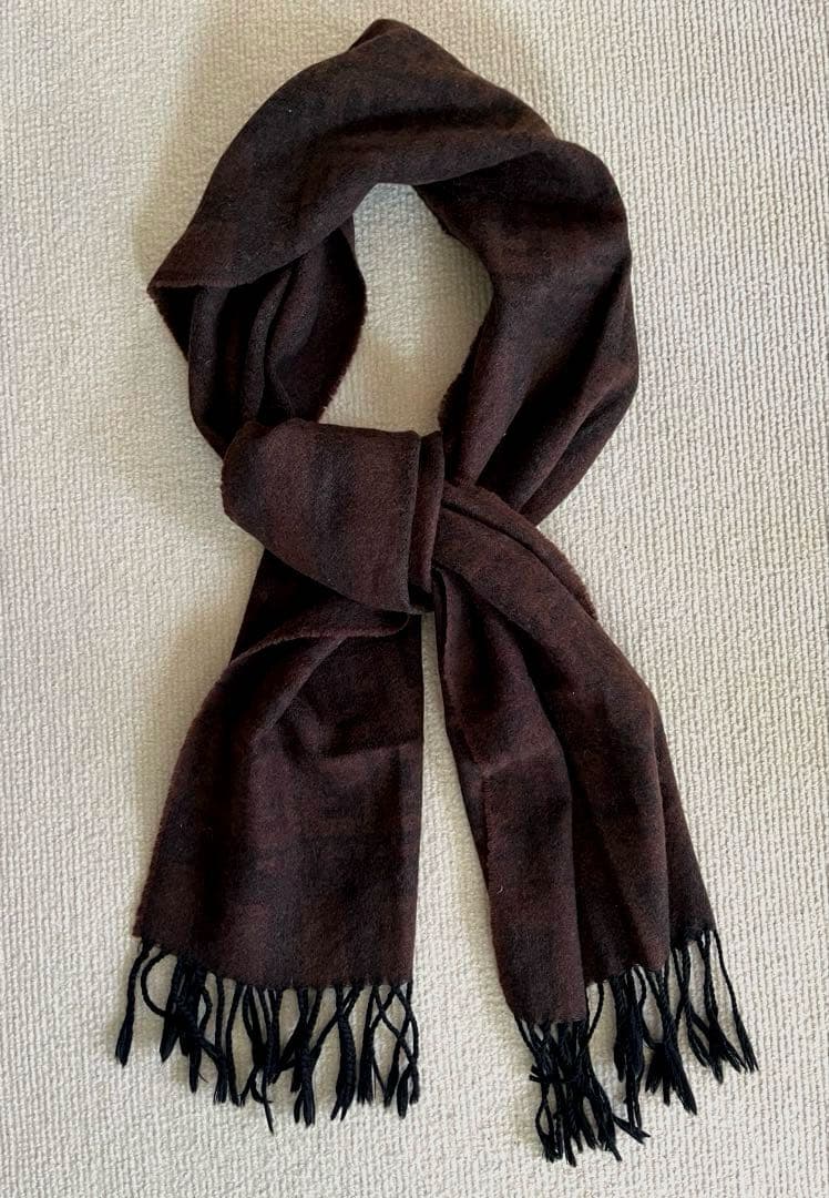 ◆FENDIフェンディ ズッカ柄 マフラー ブラウン USED 男女兼用◆