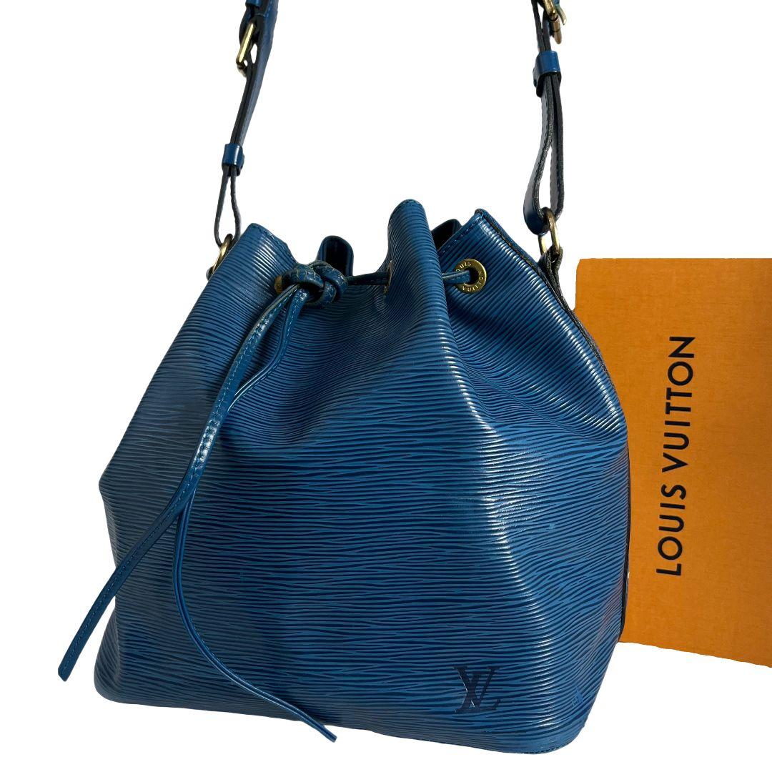 【鑑定済】ルイヴィトン　エピ　プチノエ　ショルダーバッグ　ハンドバッグ　ブルー