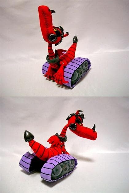 ◆fcolection　レッドドラゴン　戦車　ぬいぐるみ◆可動：顔・首・尻尾◆