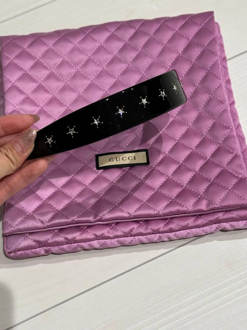 GUCCI クリスタルインターロッキング カチューシャ