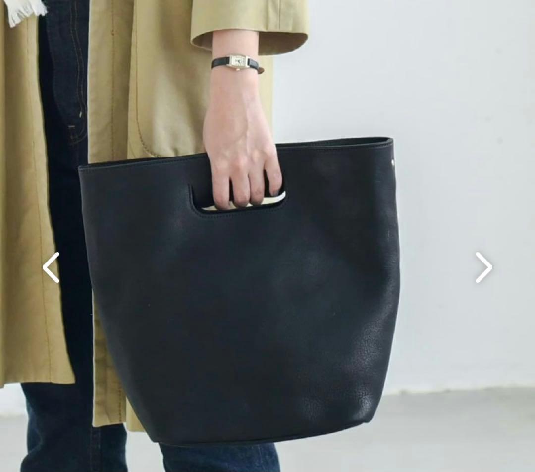 Ense 2WAYレザートート ブラック