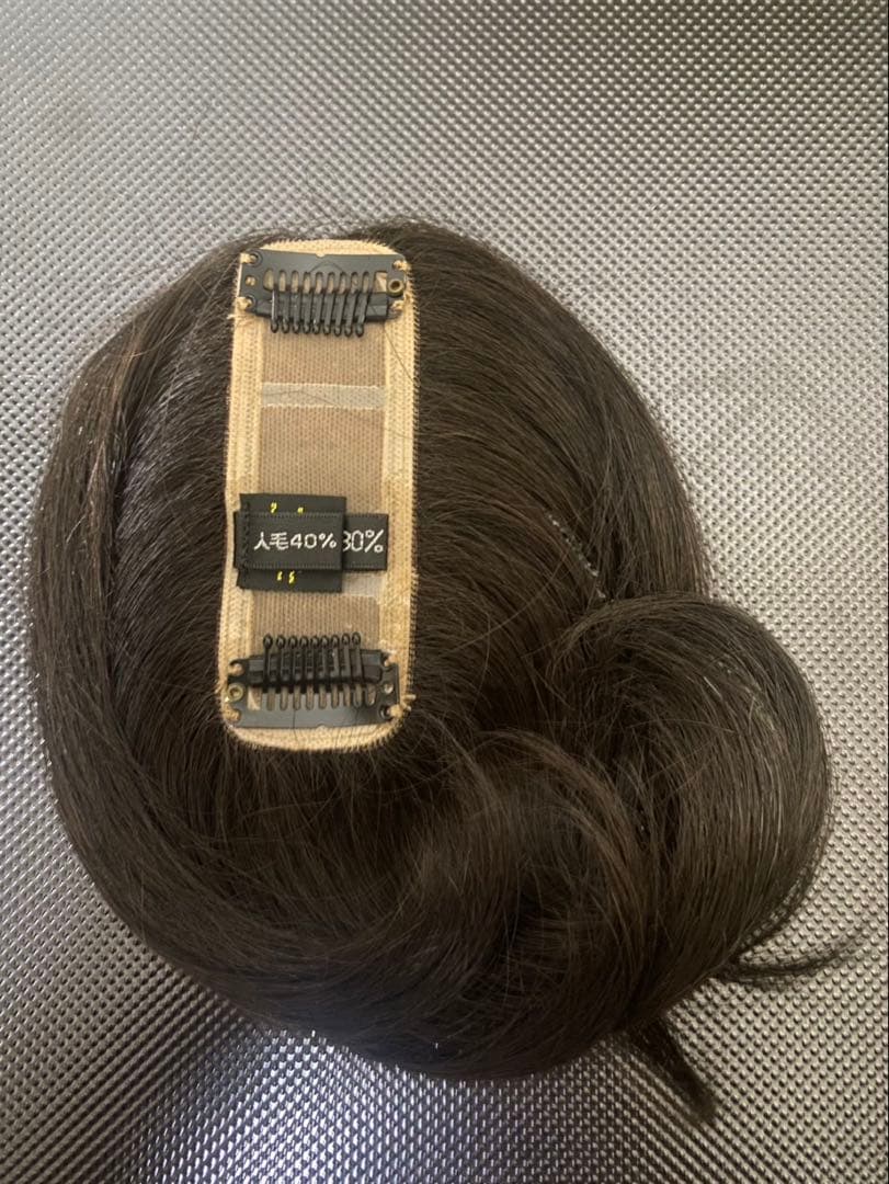 WIG YUKI　ユキ　高級トップピース　人毛50％MIX　ブラウン