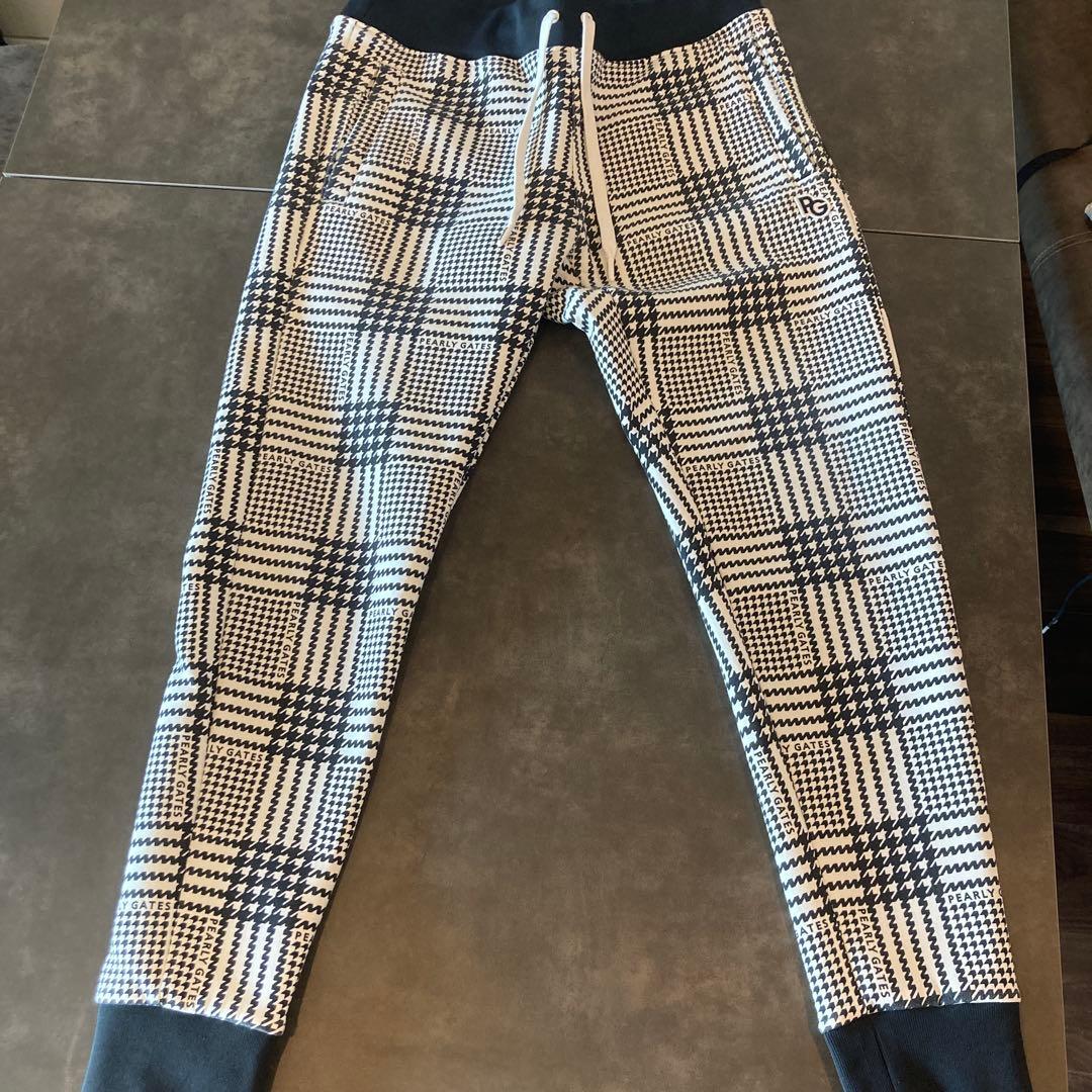 パーリーゲイツ 千鳥格子 チェック柄 ジョガーパンツ PG ロゴ
