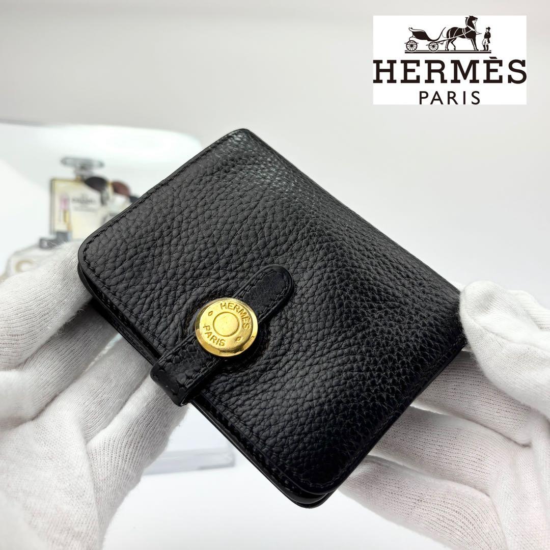 HERMES エルメス ドゴン  カードケース ゴールド 金具 □B刻印