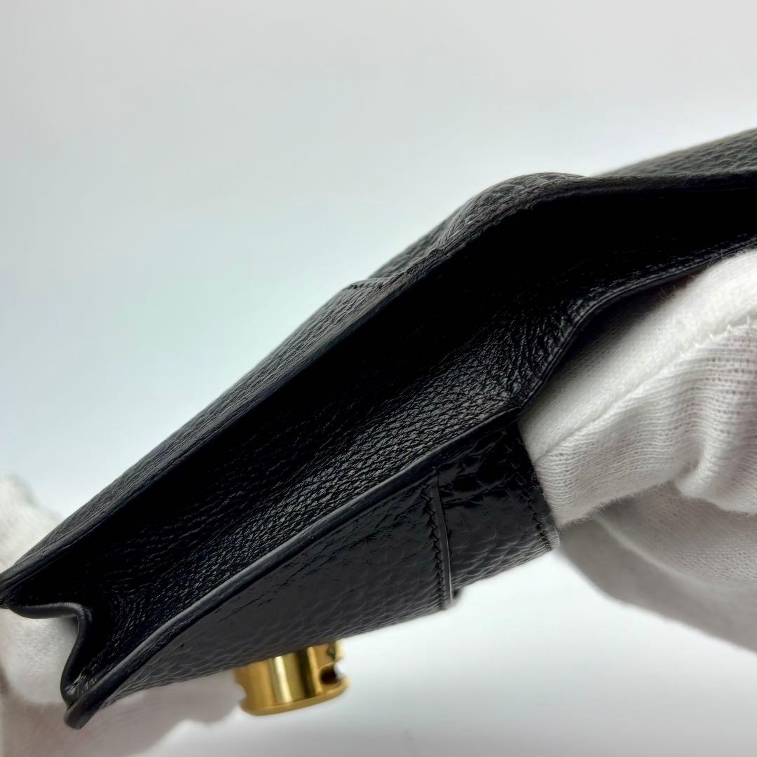 HERMES エルメス ドゴン  カードケース ゴールド 金具 □B刻印
