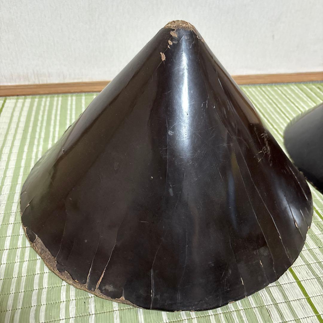 陣笠　サムライ　武具　帽子　戦国　工芸品　骨董品　時代物　漆　2個セット