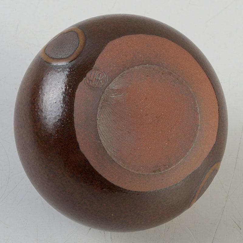 茶道具　笹田（平安）仁史作　大名物　國司茄子写　茶入　共箱　V　9327