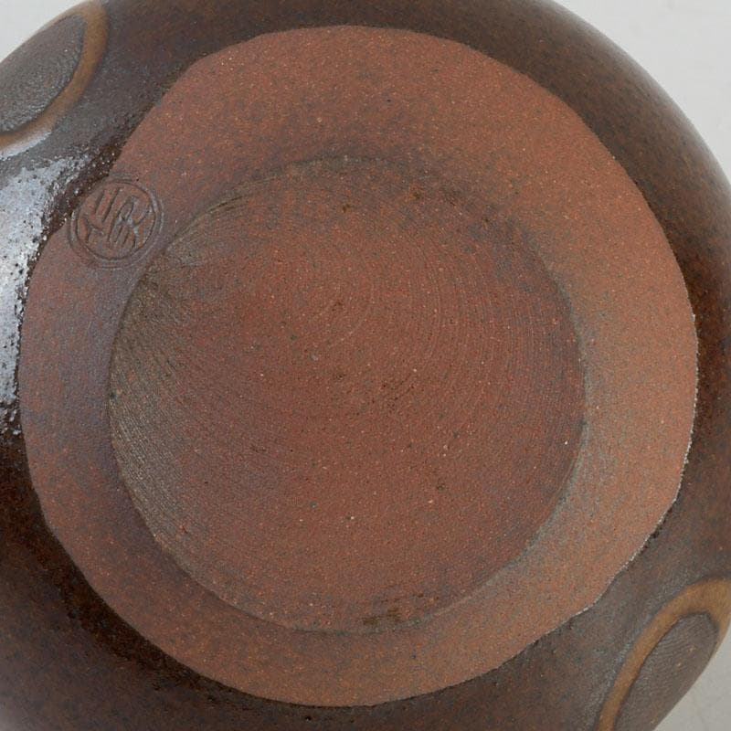 茶道具　笹田（平安）仁史作　大名物　國司茄子写　茶入　共箱　V　9327