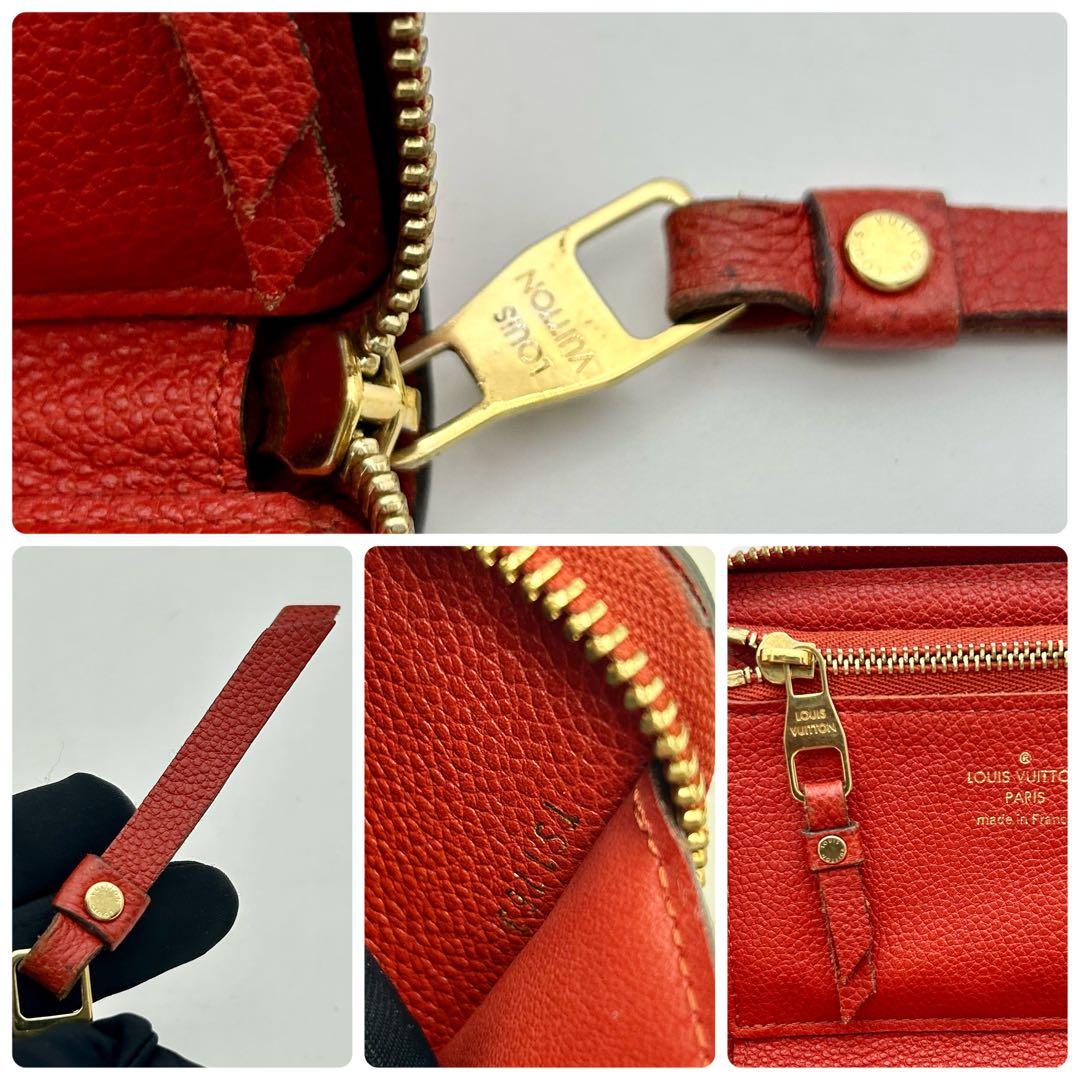 美品　ルイヴィトン　スクレット　コンパクト　アンプラント　ケース　レッド