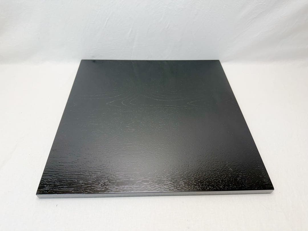 未使用 茶道具 柿合黒塗 大板 敷板42.5cm×42.5cm 元箱