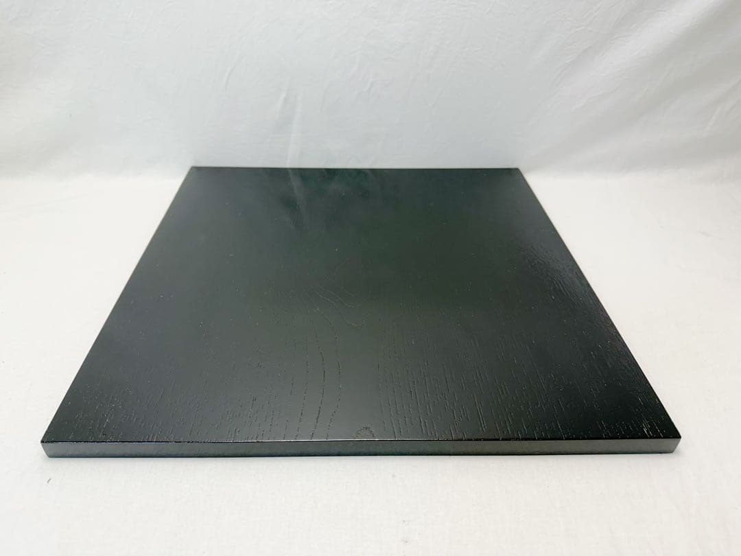 未使用 茶道具 柿合黒塗 大板 敷板42.5cm×42.5cm 元箱