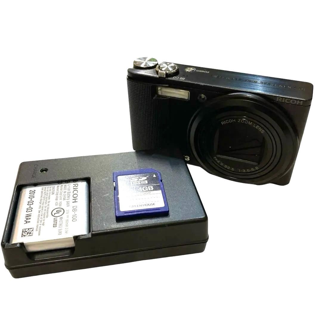 [美品•即使用可] RICOh リコー CX-3 コンパクトデジタルカメラ 黒