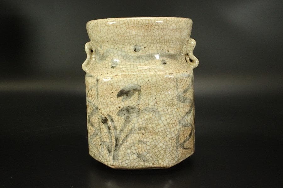 茶道具 絵志野 水指 時代物(ZE574)