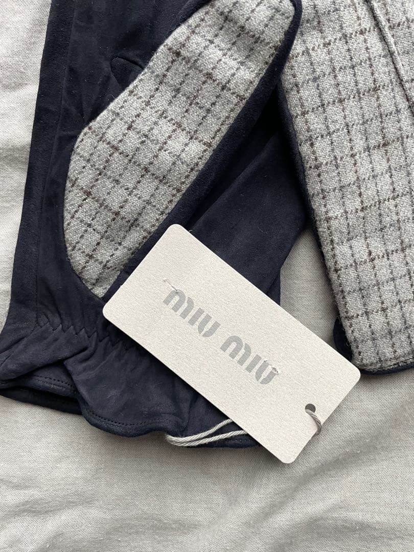 【希少・新品】miumiu 00s archive レザー グローブ 手袋