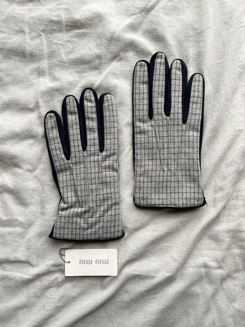 【希少・新品】miumiu 00s archive レザー グローブ 手袋