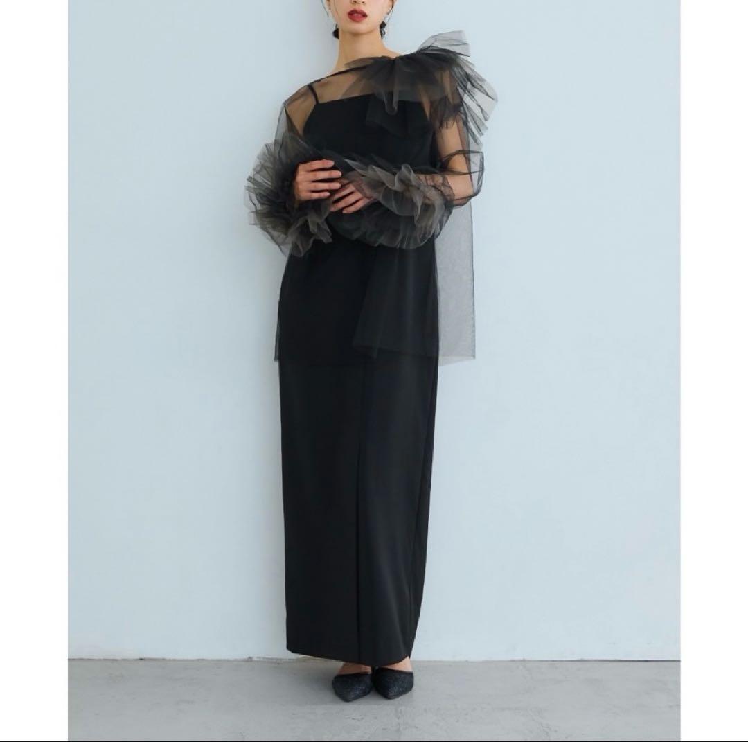 アンドレスド　ブルーミングチュールドレス　S ブラック