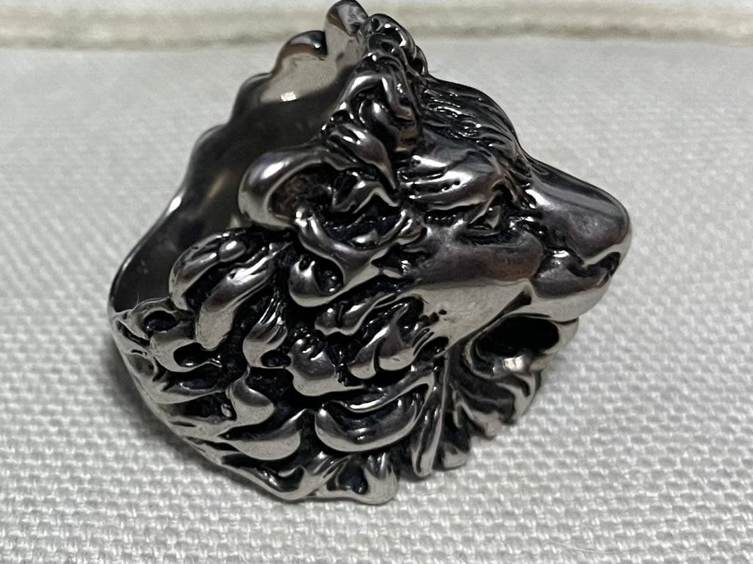 GUCCI グッチ ライオンヘッド リング 指輪 19号 シルバー　中古