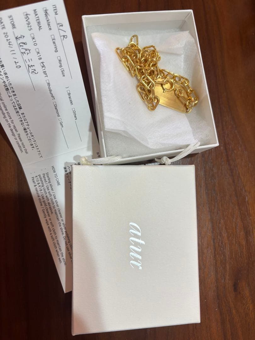 a/R atur×Reiko Abe アテュール　ネックレス