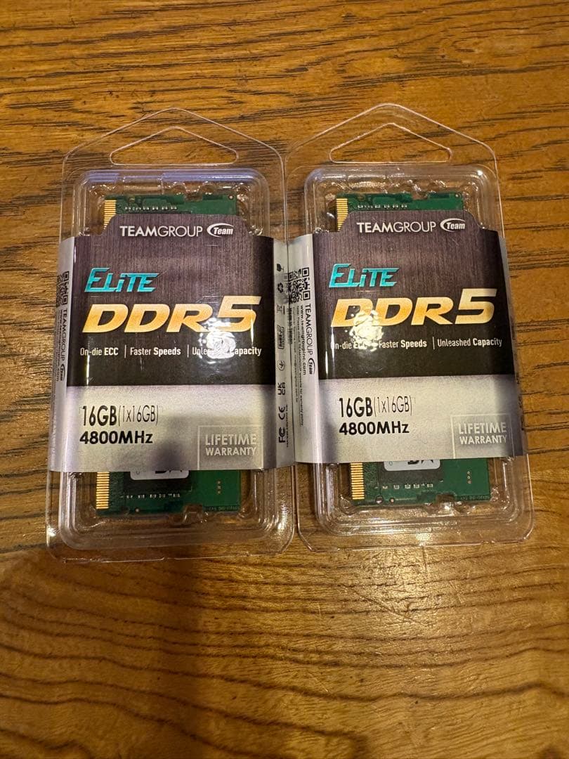 メモリー TEAMGROUP Elite DDR5 16GB (x2) 4800MHz