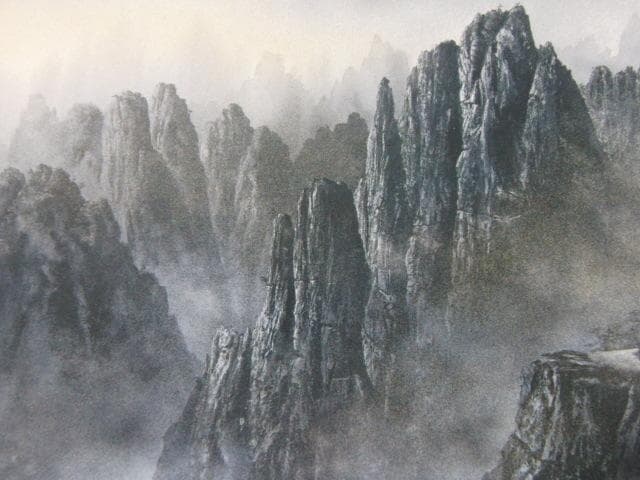 清水規、【妙義】、希少な額装用画集より、新品額装付、状態良好