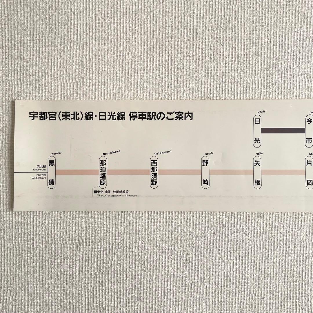 205系600番台 宇都宮線・日光線 ドア上鴨居部 路線図 2013年6月製作