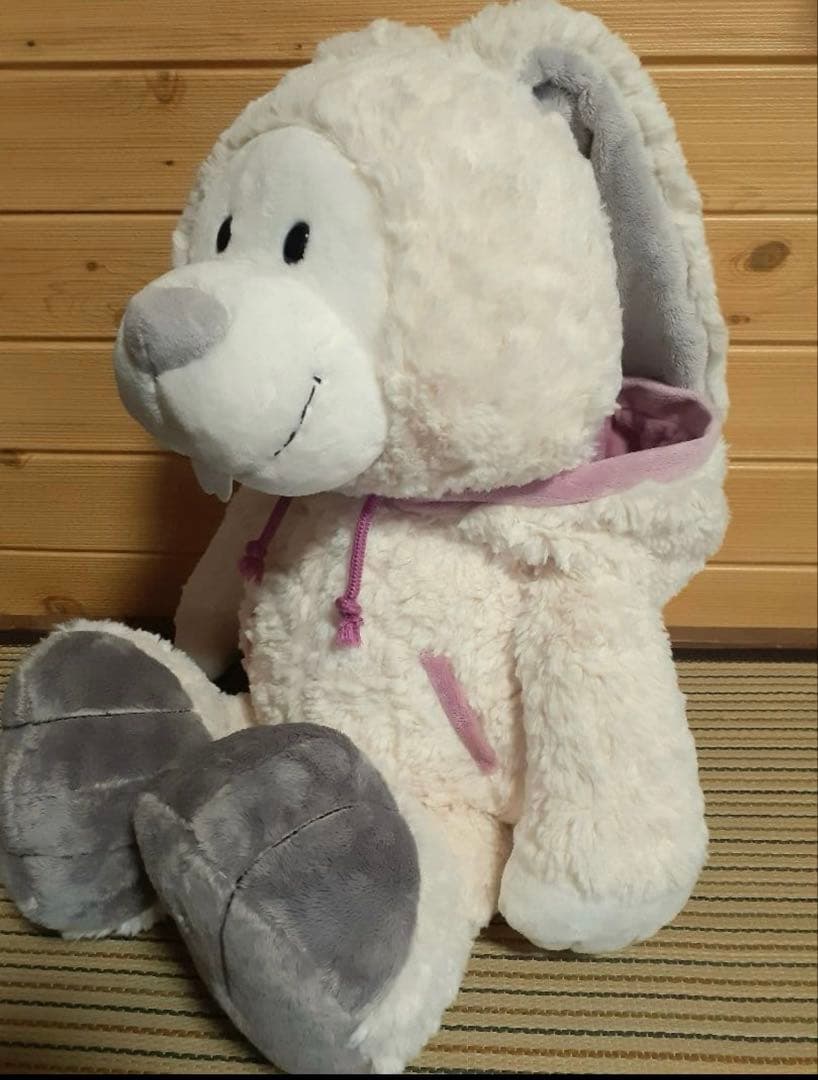 大きなユキウサギ　ぬいぐるみ　ニキ　nici
