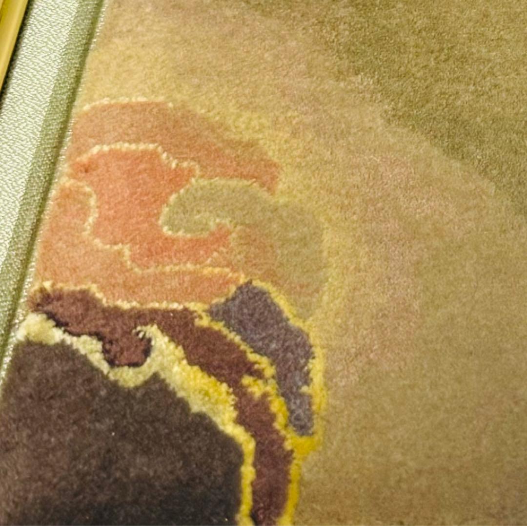 中国美術 手織り シルク 段通 緞通 天女 手織り絨毯 飾り 額付き 骨董