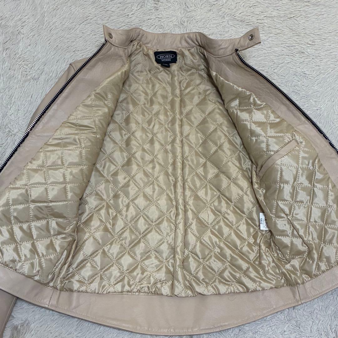 Horn Works 本革 UKシングルライダースジャケット バッファロー XL